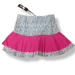 Secretly Spoiled Girls Skirt Size 6X‎ Black White Pink Paisley NEW